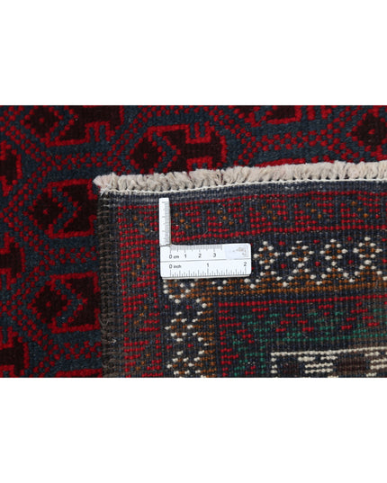 Baluch 2' 11" X 4' 8" Hand Knotted Wool Rug 2' 11" X 4' 8" (89 X 142) / Red / Wool