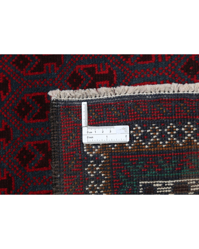 Baluch 2' 11" X 4' 8" Hand Knotted Wool Rug 2' 11" X 4' 8" (89 X 142) / Red / Wool