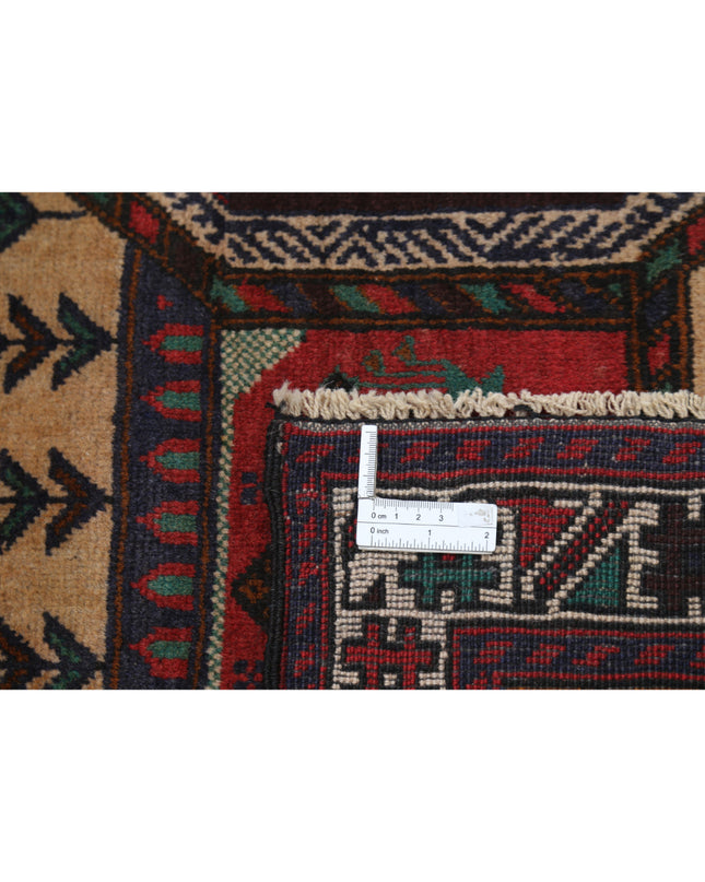 Baluch 2' 11" X 4' 6" Hand Knotted Wool Rug 2' 11" X 4' 6" (89 X 137) / Red / Wool