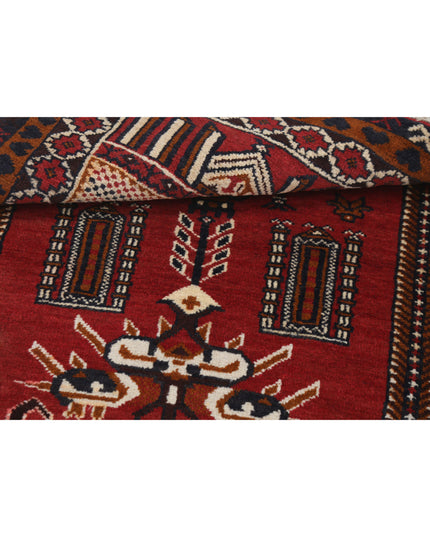 Baluch 3' 0" X 4' 5" Hand Knotted Wool Rug 3' 0" X 4' 5" (91 X 135) / Red / Wool