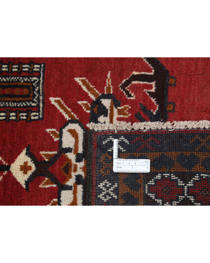 Baluch 3' 0" X 4' 5" Hand Knotted Wool Rug 3' 0" X 4' 5" (91 X 135) / Red / Wool