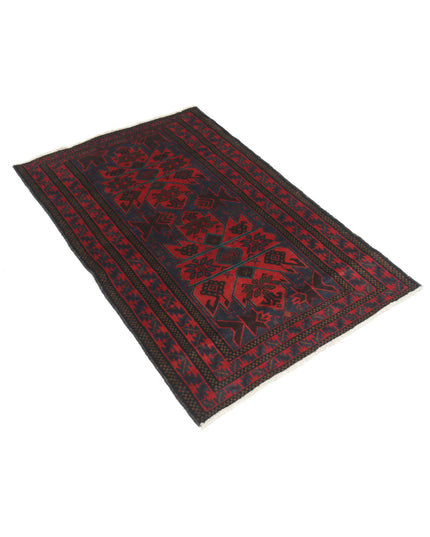 Baluch 3' 0" X 4' 6" Hand Knotted Wool Rug 3' 0" X 4' 6" (91 X 137) / Red / Wool