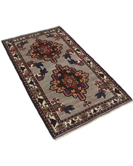 Baluch 3' 0" X 4' 9" Hand Knotted Wool Rug 3' 0" X 4' 9" (91 X 145) / Red / Wool