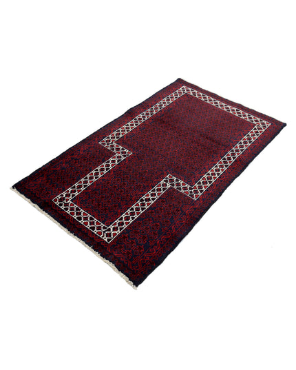 Baluch 2' 10" X 4' 10" Hand Knotted Wool Rug 2' 10" X 4' 10" (86 X 147) / Red / Wool