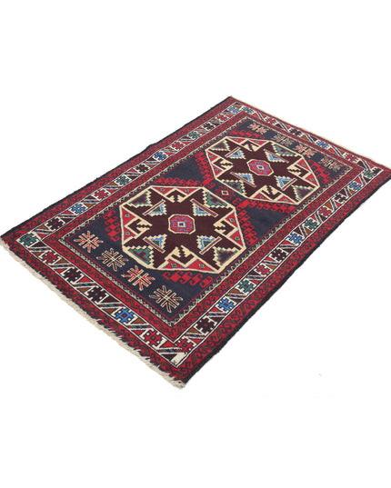 Baluch 2' 9" X 4' 4" Hand Knotted Wool Rug 2' 9" X 4' 4" (84 X 132) / Red / Wool