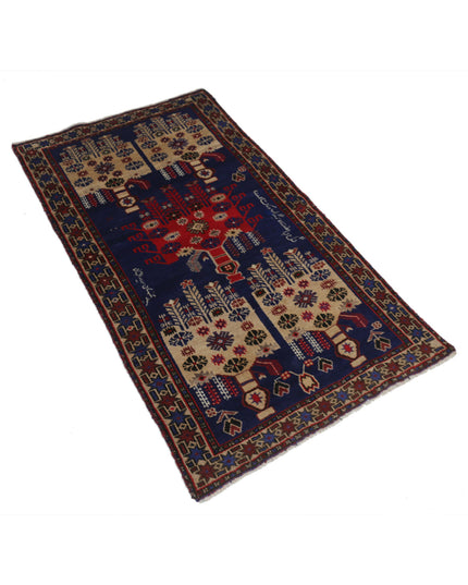 Baluch 2' 8" X 4' 8" Hand Knotted Wool Rug 2' 8" X 4' 8" (81 X 142) / Red / Wool