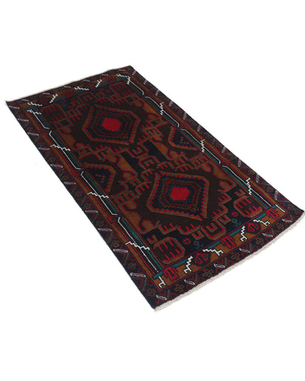 Baluch 2' 9" X 4' 9" Hand Knotted Wool Rug 2' 9" X 4' 9" (84 X 145) / Red / Wool