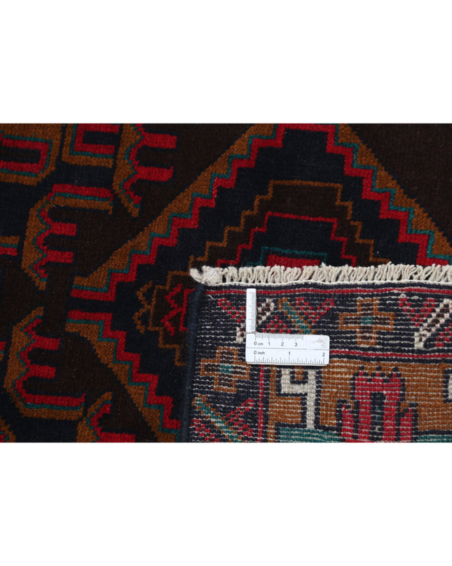 Baluch 2' 9" X 4' 9" Hand Knotted Wool Rug 2' 9" X 4' 9" (84 X 145) / Red / Wool