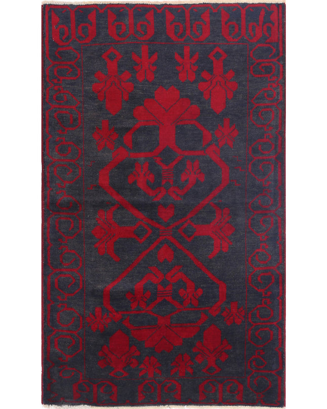 Baluch 2' 9" X 4' 7" Hand Knotted Wool Rug 2' 9" X 4' 7" (84 X 140) / Red / Wool