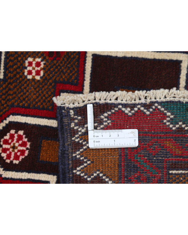 Baluch 2' 9" X 4' 8" Hand Knotted Wool Rug 2' 9" X 4' 8" (84 X 142) / Red / Wool