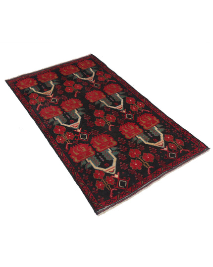 Baluch 2' 10" X 4' 6" Hand Knotted Wool Rug 2' 10" X 4' 6" (86 X 137) / Red / Wool