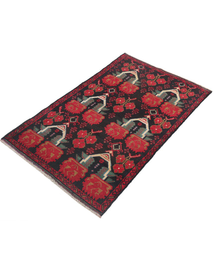 Baluch 2' 10" X 4' 6" Hand Knotted Wool Rug 2' 10" X 4' 6" (86 X 137) / Red / Wool