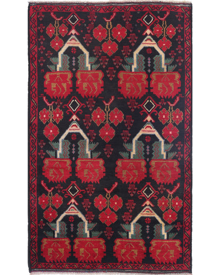 Baluch 2' 10" X 4' 6" Hand Knotted Wool Rug 2' 10" X 4' 6" (86 X 137) / Red / Wool