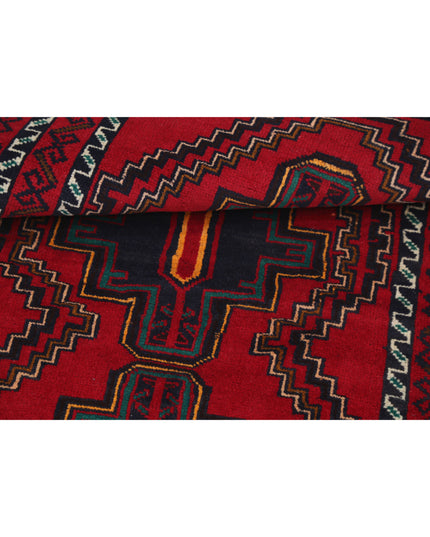 Baluch 2' 10" X 4' 6" Hand Knotted Wool Rug 2' 10" X 4' 6" (86 X 137) / Red / Wool