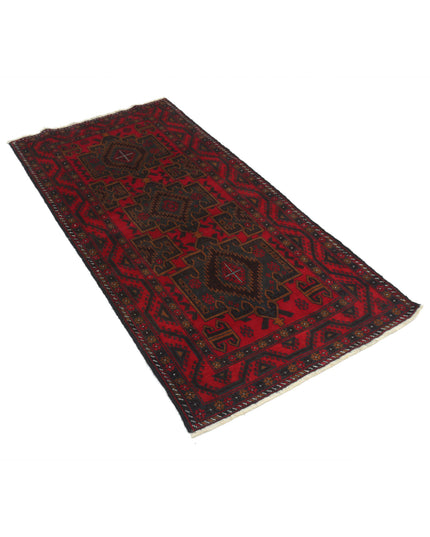 Baluch 2' 11" X 5' 7" Hand Knotted Wool Rug 2' 11" X 5' 7" (89 X 170) / Red / Wool