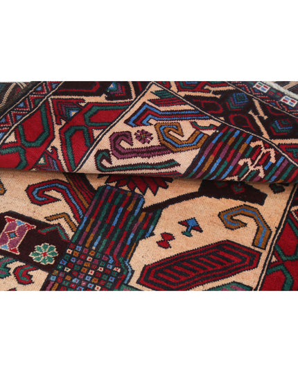 Baluch 3' 0" X 5' 0" Hand Knotted Wool Rug 3' 0" X 5' 0" (91 X 152) / Red / Wool