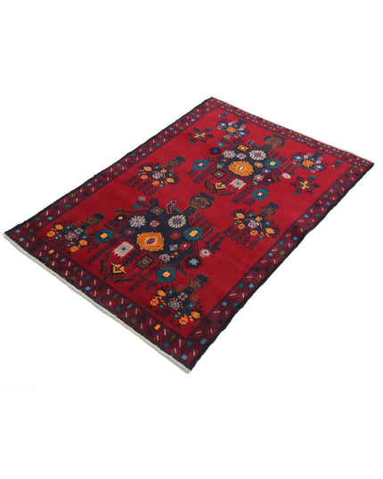 Baluch 2' 11" X 4' 3" Hand Knotted Wool Rug 2' 11" X 4' 3" (89 X 130) / Red / Wool