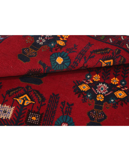 Baluch 2' 11" X 4' 3" Hand Knotted Wool Rug 2' 11" X 4' 3" (89 X 130) / Red / Wool