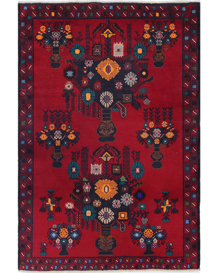Baluch 2' 11" X 4' 3" Hand Knotted Wool Rug 2' 11" X 4' 3" (89 X 130) / Red / Wool