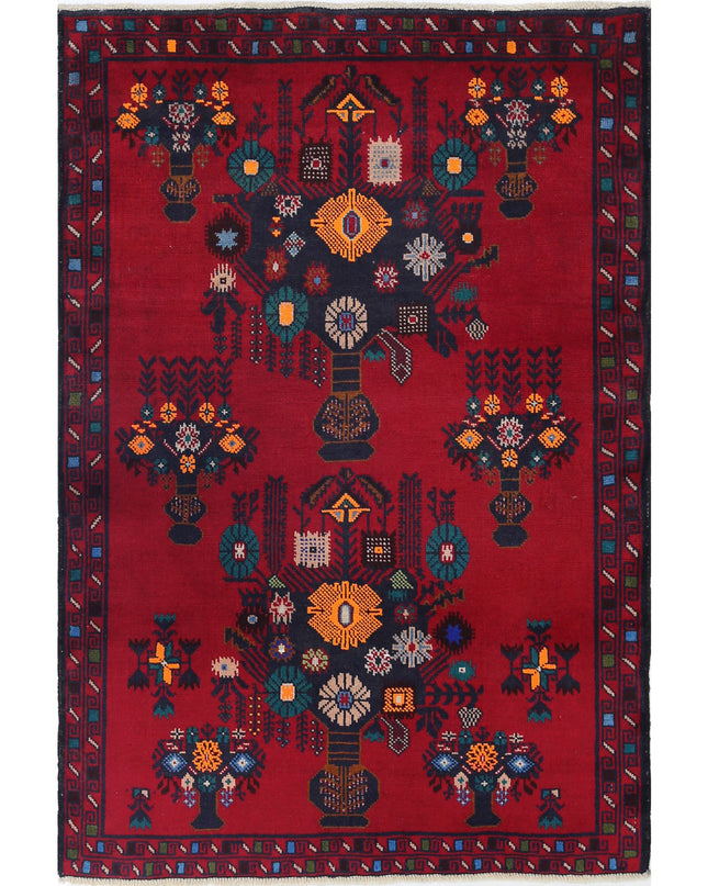 Baluch 2' 11" X 4' 3" Hand Knotted Wool Rug 2' 11" X 4' 3" (89 X 130) / Red / Wool