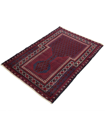 Baluch 3' 0" X 4' 5" Hand Knotted Wool Rug 3' 0" X 4' 5" (91 X 135) / Red / Wool