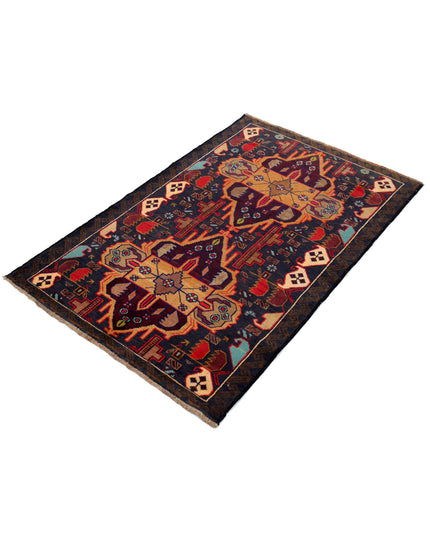 Baluch 2' 11" X 4' 7" Hand Knotted Wool Rug 2' 11" X 4' 7" (89 X 140) / Red / Wool