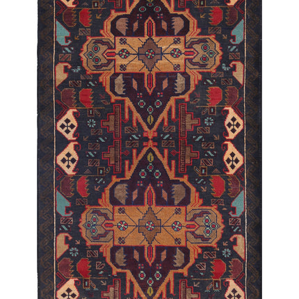 Baluch 2' 11" X 4' 7" Hand Knotted Wool Rug 2' 11" X 4' 7" (89 X 140) / Red / Wool