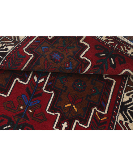 Baluch 2' 1" X 4' 8" Hand Knotted Wool Rug 2' 1" X 4' 8" (63 X 142) / Red / Wool