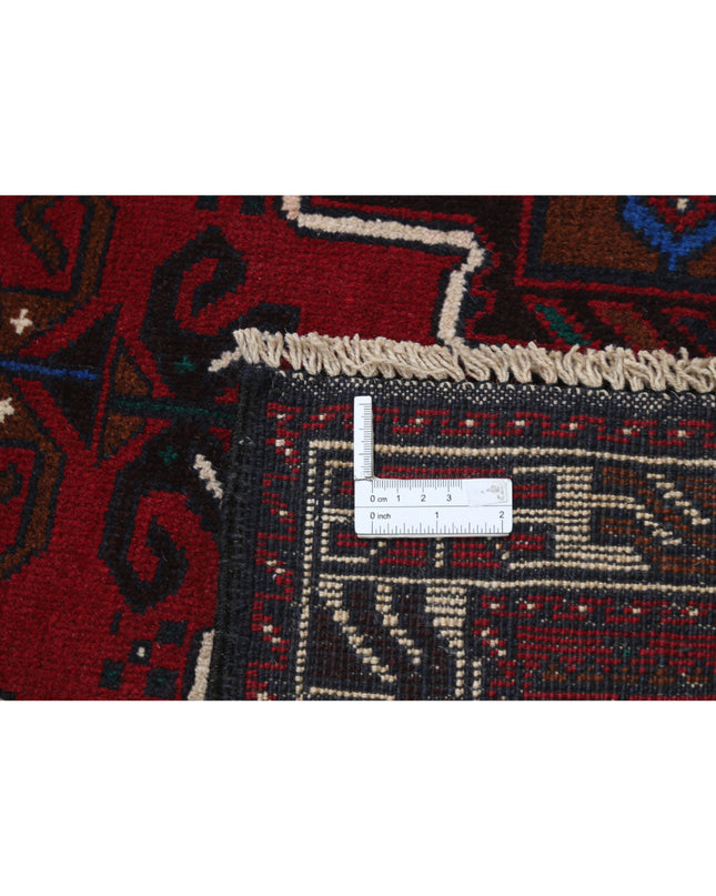 Baluch 2' 1" X 4' 8" Hand Knotted Wool Rug 2' 1" X 4' 8" (63 X 142) / Red / Wool