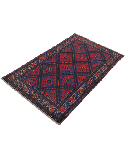 Baluch 2' 10" X 4' 7" Hand Knotted Wool Rug 2' 10" X 4' 7" (86 X 140) / Red / Wool