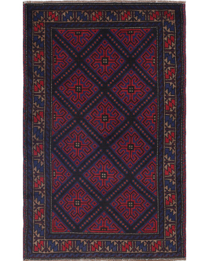 Baluch 2' 10" X 4' 7" Hand Knotted Wool Rug 2' 10" X 4' 7" (86 X 140) / Red / Wool