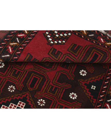 Baluch 2' 9" X 4' 8" Hand Knotted Wool Rug 2' 9" X 4' 8" (84 X 142) / Red / Wool