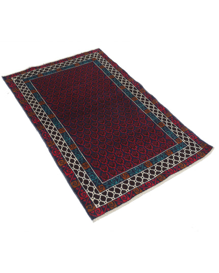 Baluch 2' 9" X 4' 5" Hand Knotted Wool Rug 2' 9" X 4' 5" (84 X 135) / Red / Wool