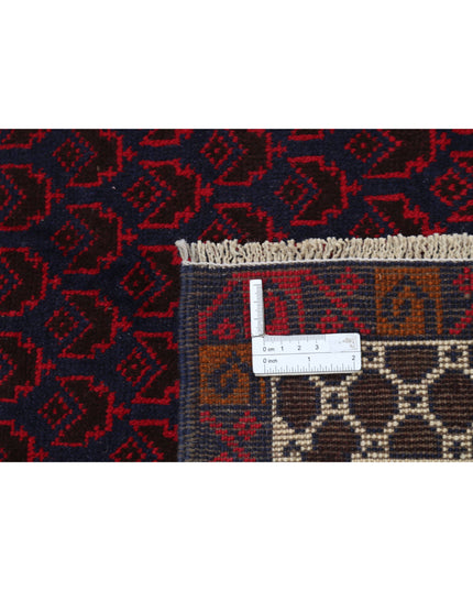 Baluch 2' 9" X 4' 5" Hand Knotted Wool Rug 2' 9" X 4' 5" (84 X 135) / Red / Wool