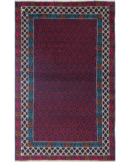 Baluch 2' 9" X 4' 5" Hand Knotted Wool Rug 2' 9" X 4' 5" (84 X 135) / Red / Wool