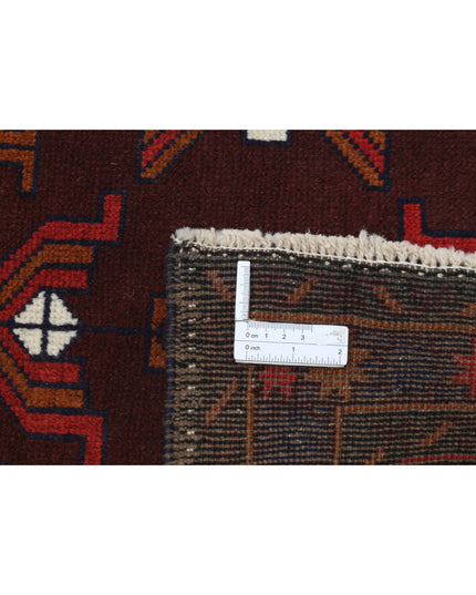 Baluch 2' 9" X 4' 7" Hand Knotted Wool Rug 2' 9" X 4' 7" (84 X 140) / Red / Wool