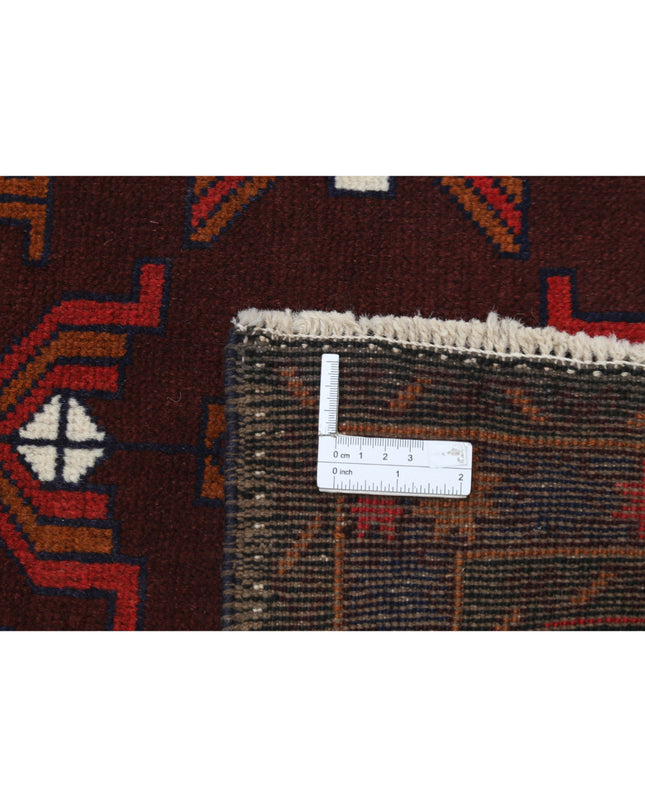 Baluch 2' 9" X 4' 7" Hand Knotted Wool Rug 2' 9" X 4' 7" (84 X 140) / Red / Wool
