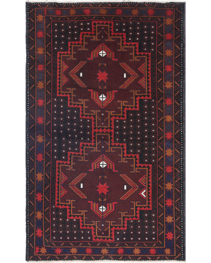 Baluch 2' 9" X 4' 7" Hand Knotted Wool Rug 2' 9" X 4' 7" (84 X 140) / Red / Wool