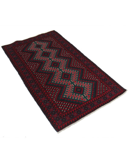 Baluch 2' 11" X 4' 11" Hand Knotted Wool Rug 2' 11" X 4' 11" (89 X 150) / Red / Wool