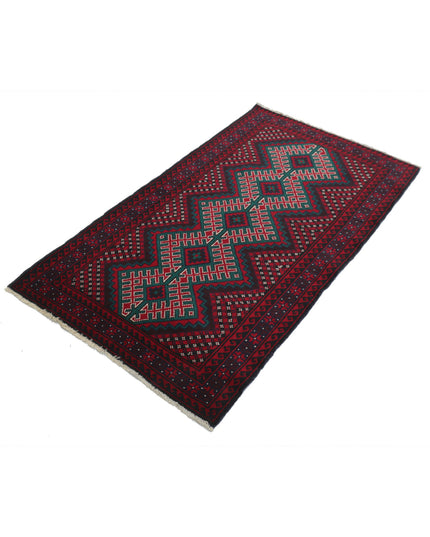 Baluch 2' 11" X 4' 11" Hand Knotted Wool Rug 2' 11" X 4' 11" (89 X 150) / Red / Wool