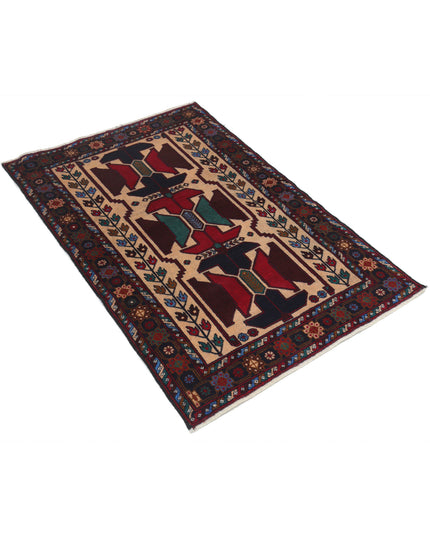 Baluch 2' 11" X 4' 5" Hand Knotted Wool Rug 2' 11" X 4' 5" (89 X 135) / Red / Wool