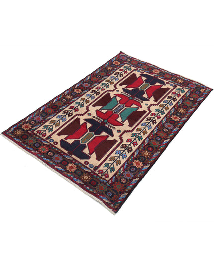 Baluch 2' 11" X 4' 5" Hand Knotted Wool Rug 2' 11" X 4' 5" (89 X 135) / Red / Wool