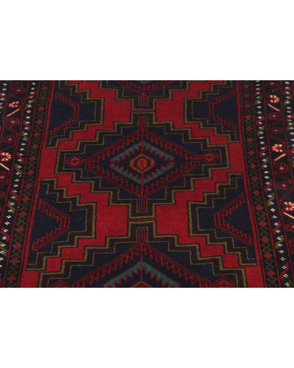 Baluch 2' 9" X 4' 10" Hand Knotted Wool Rug 2' 9" X 4' 10" (84 X 147) / Red / Wool