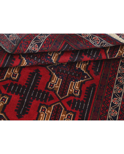 Baluch 2' 9" X 4' 5" Hand Knotted Wool Rug 2' 9" X 4' 5" (84 X 135) / Red / Wool