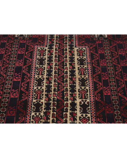 Baluch 3' 0" X 4' 11" Hand Knotted Wool Rug 3' 0" X 4' 11" (91 X 150) / Red / Wool
