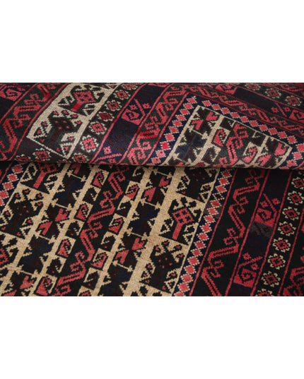 Baluch 3' 0" X 4' 11" Hand Knotted Wool Rug 3' 0" X 4' 11" (91 X 150) / Red / Wool