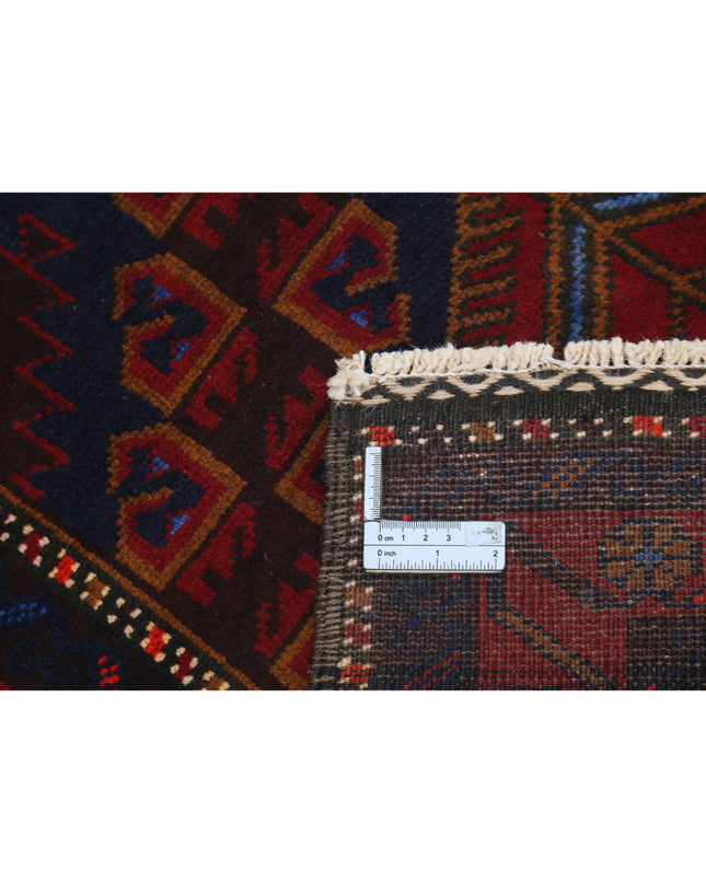 Baluch 2' 11" X 5' 0" Hand Knotted Wool Rug 2' 11" X 5' 0" (89 X 152) / Red / Wool