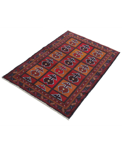 Baluch 2' 11" X 4' 5" Hand Knotted Wool Rug 2' 11" X 4' 5" (89 X 135) / Red / Wool