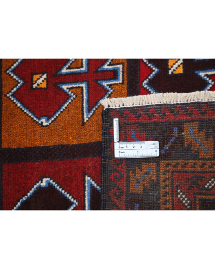 Baluch 2' 11" X 4' 5" Hand Knotted Wool Rug 2' 11" X 4' 5" (89 X 135) / Red / Wool