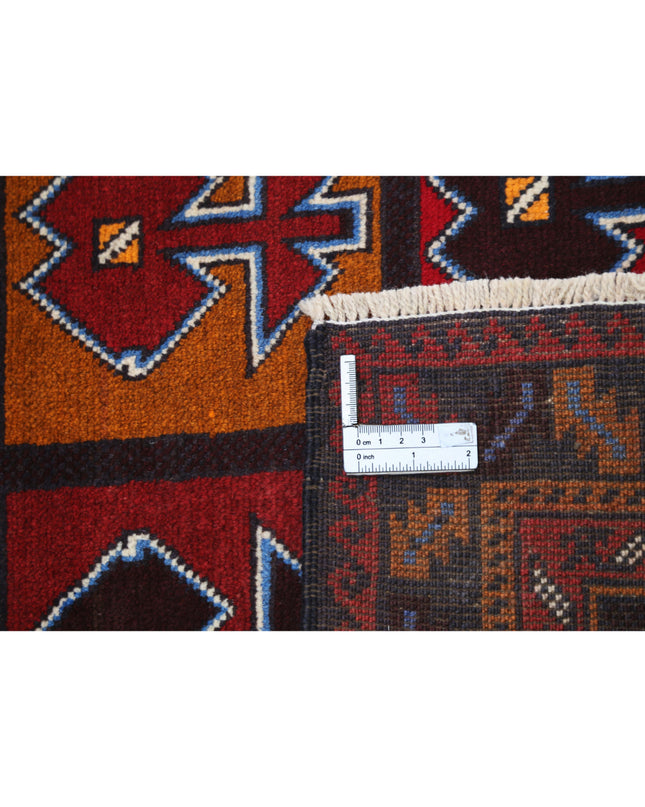 Baluch 2' 11" X 4' 5" Hand Knotted Wool Rug 2' 11" X 4' 5" (89 X 135) / Red / Wool